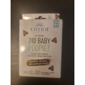 Cotier Brand Did Baby Poopie Baby Shower Game 30 Cards White Excellent Funny
